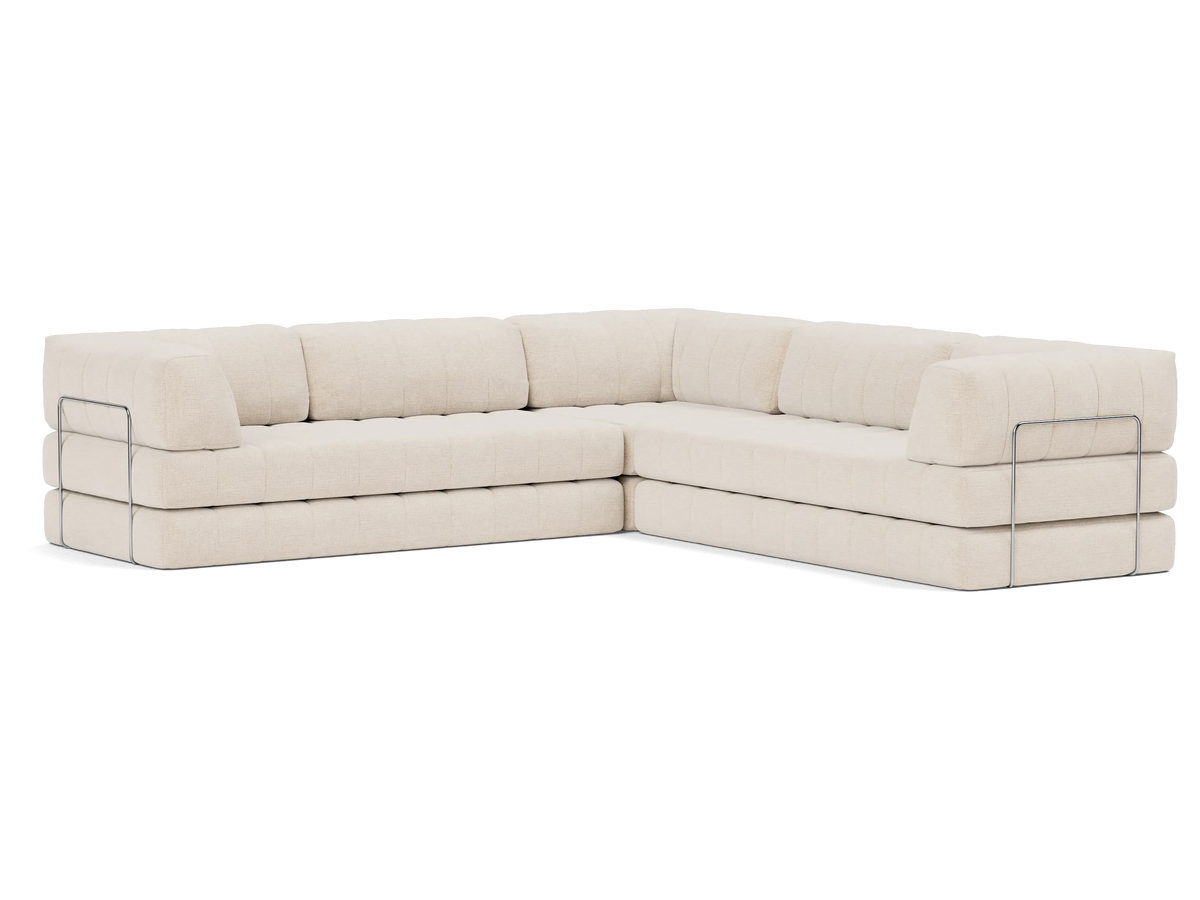 Corner Sectional Sleeper Sofa with Arms