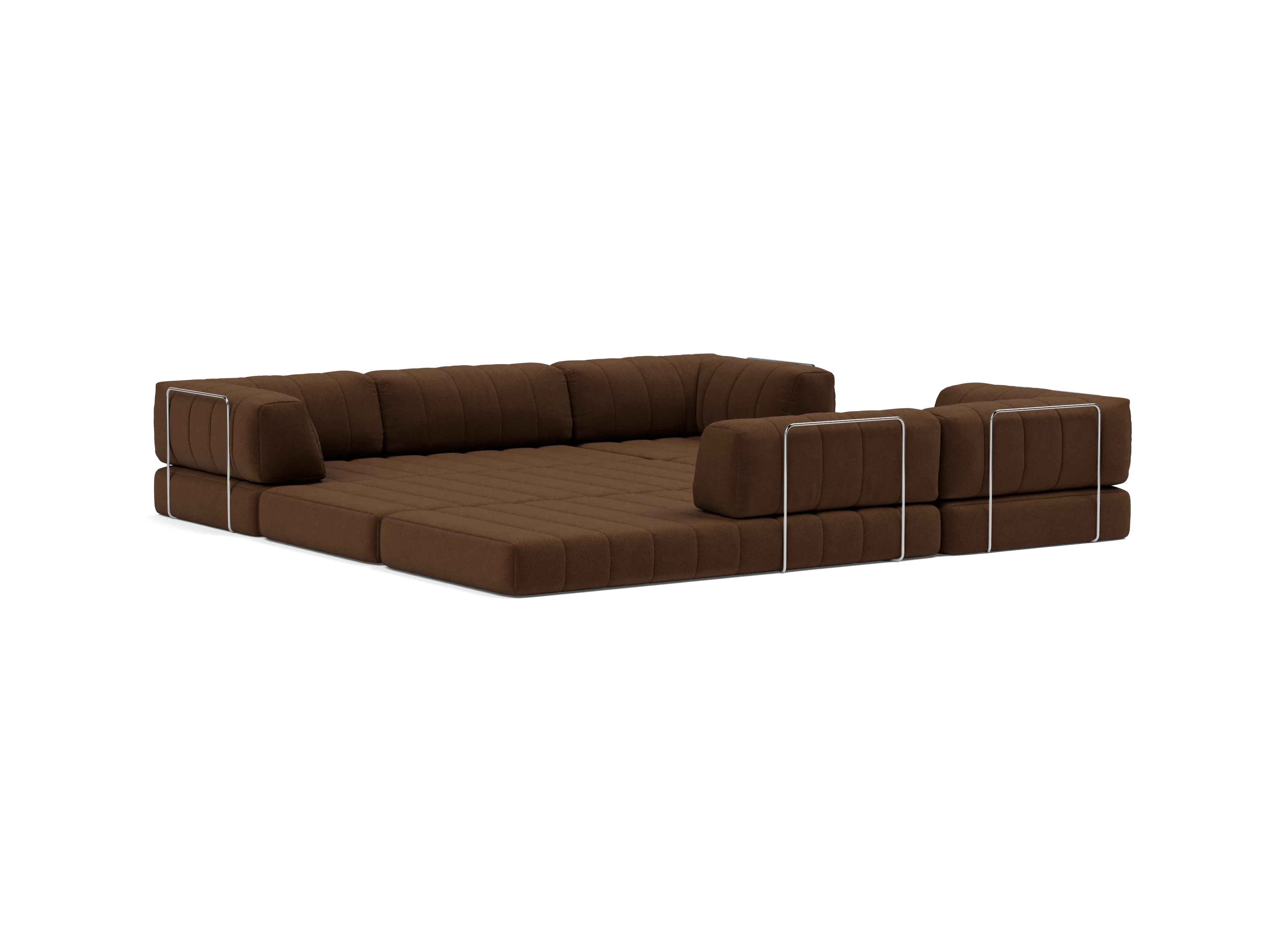 Corner Sectional Sleeper Sofa with Arms