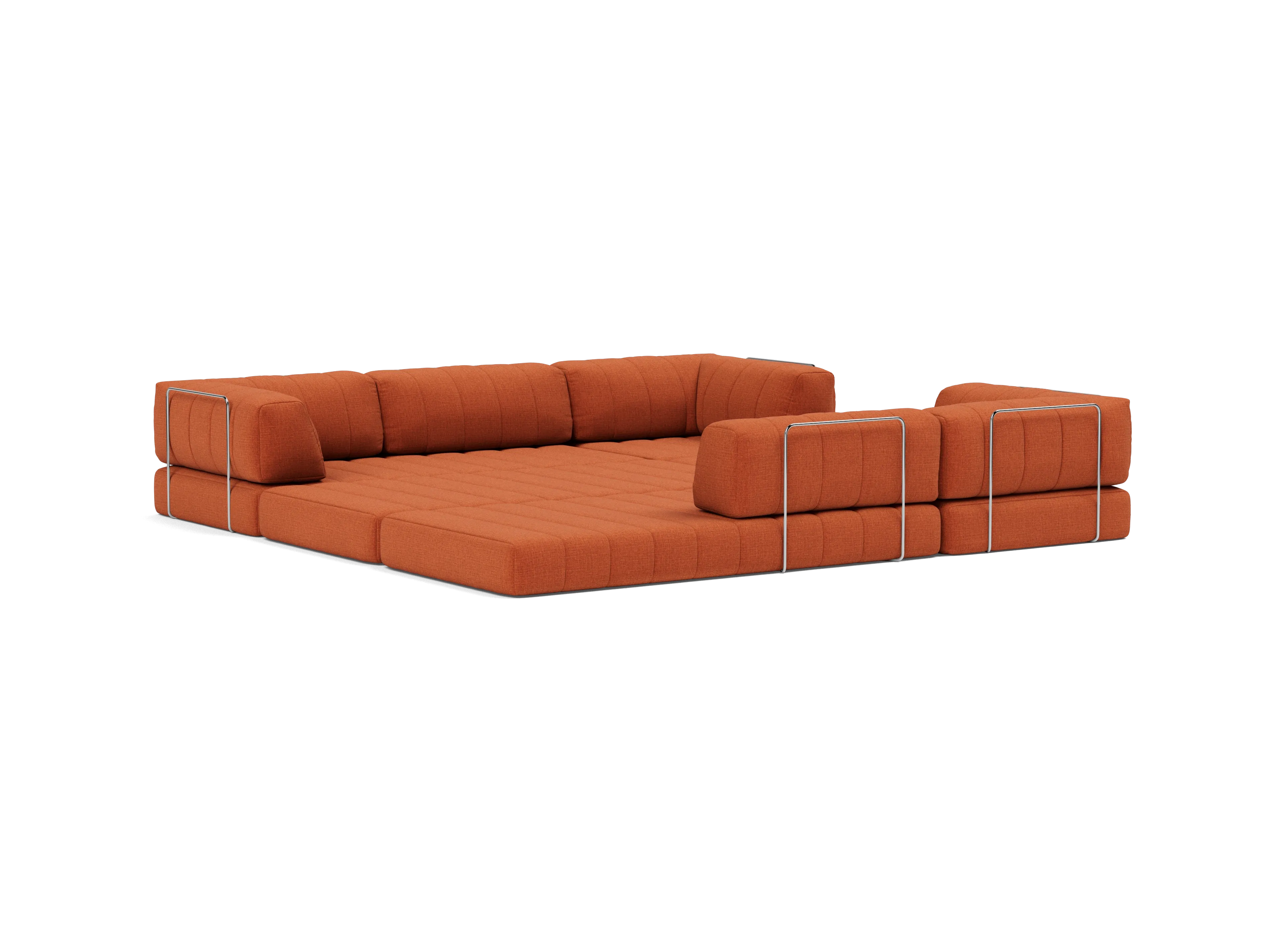 Corner Sectional Sleeper Sofa with Arms