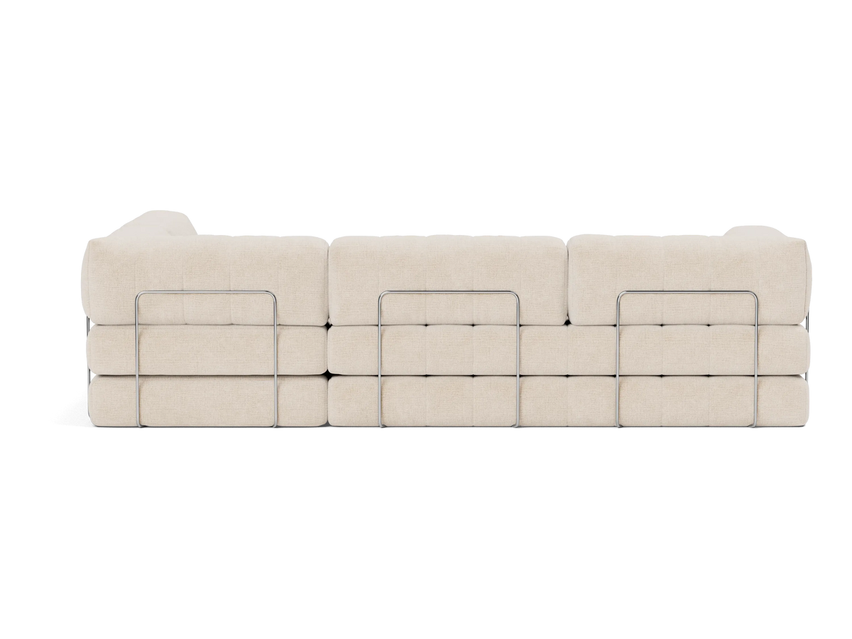 L-Shaped Sectional Sleeper Sofa with Arms