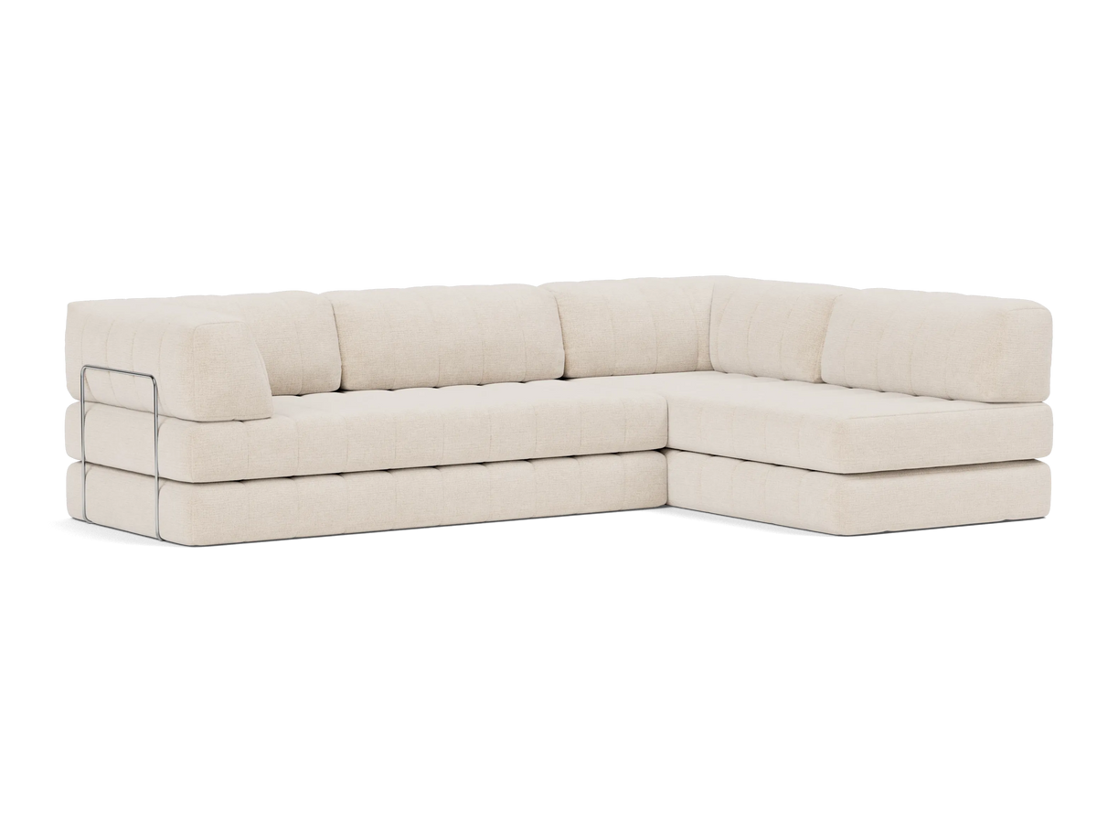 L-Shaped Sectional Sleeper Sofa with Arms