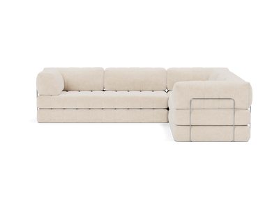 Corner Sectional Sleeper Sofa with Arms