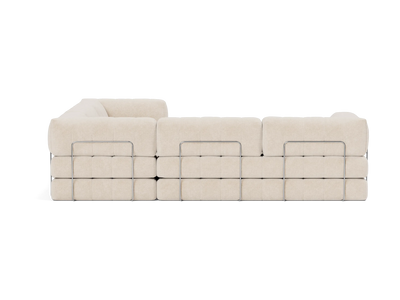 Corner Sectional Sleeper Sofa with Arms