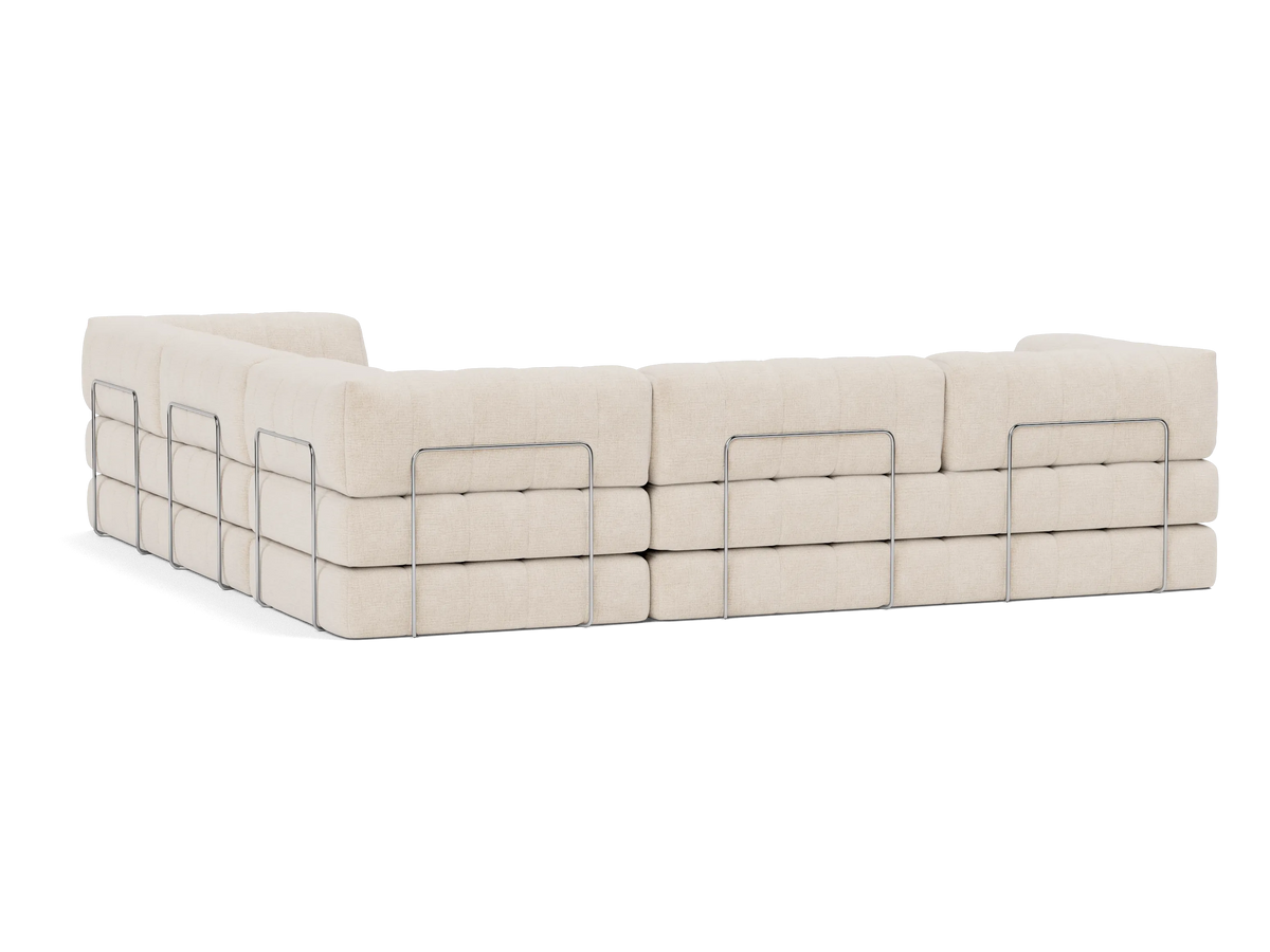 Corner Sectional Sleeper Sofa with Arms