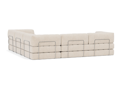 Corner Sectional Sleeper Sofa with Arms