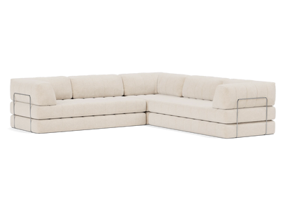 Corner Sectional Sleeper Sofa with Arms