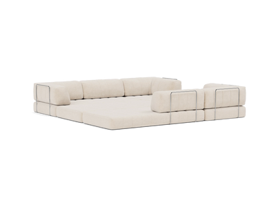 Corner Sectional Sleeper Sofa with Arms