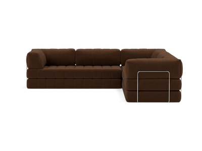Corner Sectional Sleeper Sofa with Arms