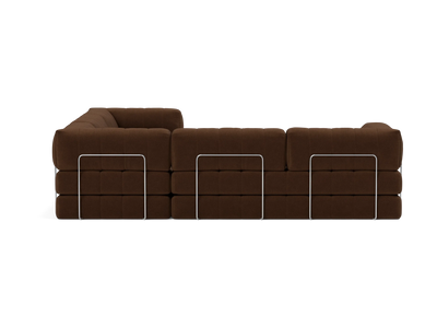 Corner Sectional Sleeper Sofa with Arms