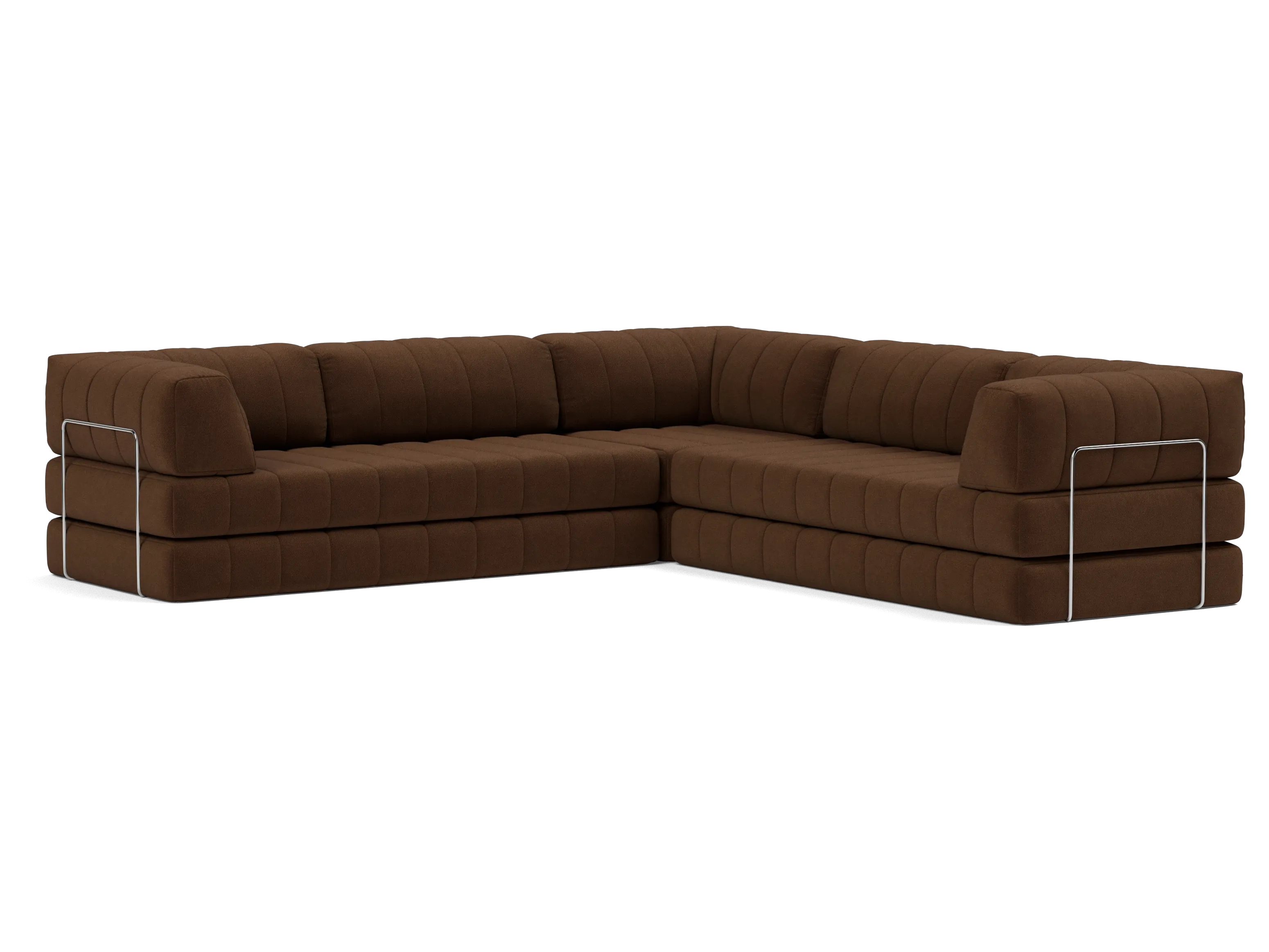 Corner Sectional Sleeper Sofa with Arms