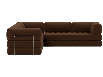 Corner Sectional Sleeper Sofa with Arms
