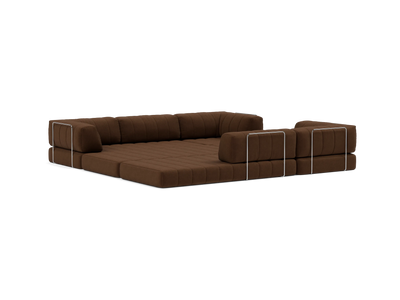 Corner Sectional Sleeper Sofa with Arms