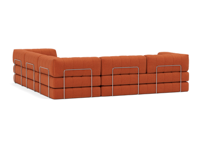Corner Sectional Sleeper Sofa with Arms