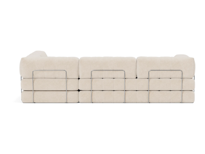 L-Shaped Sectional Sleeper Sofa with Arms