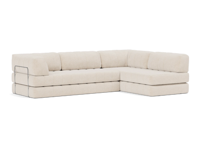 L-Shaped Sectional Sleeper Sofa with Arms