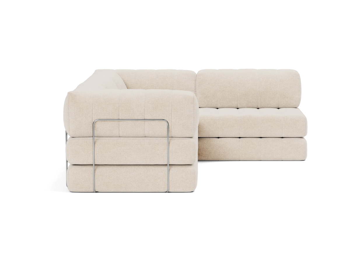 L-Shaped Sectional Sleeper Sofa with Arms