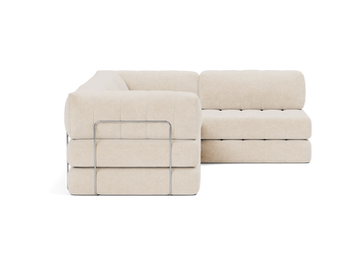 L-Shaped Sectional Sleeper Sofa with Arms